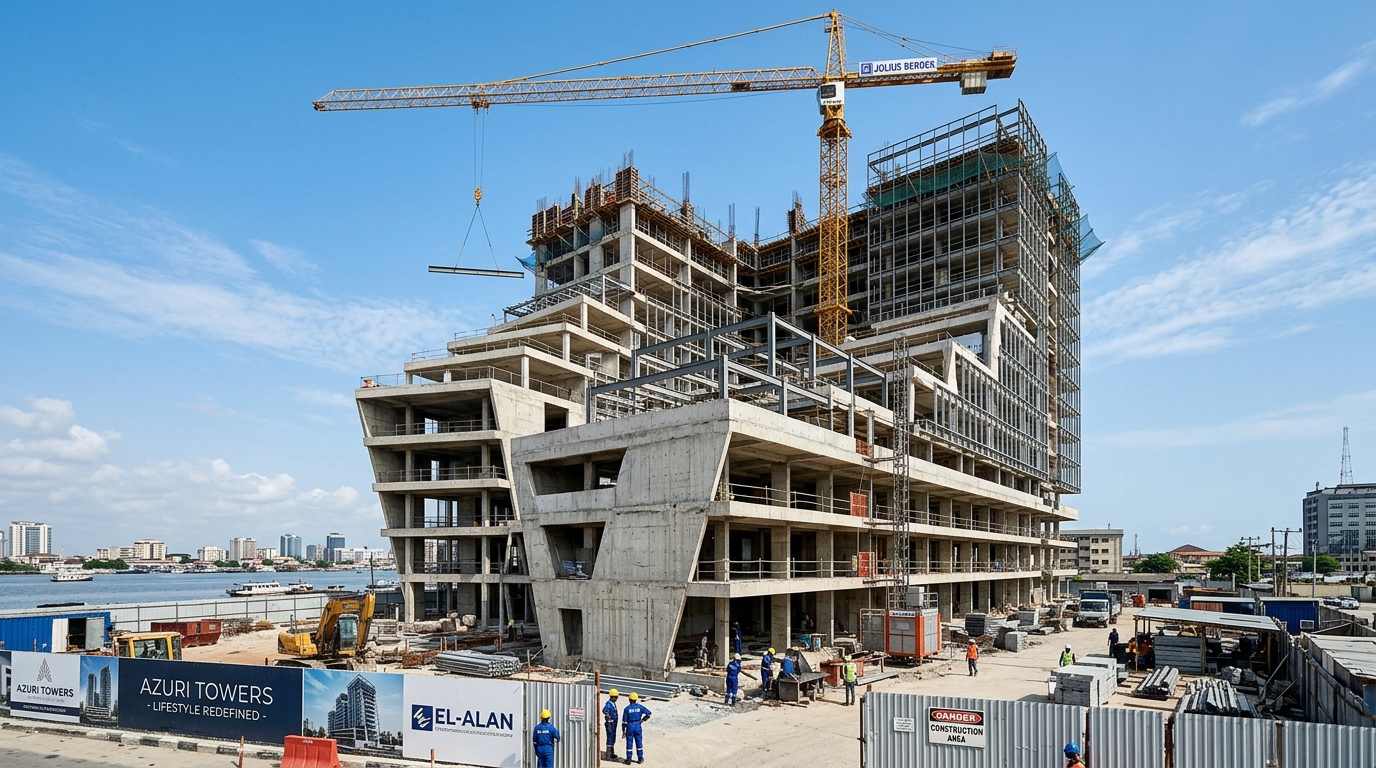 MStrata Construction Company site in Lagos Nigeria